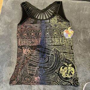 Y2K Retro Apple Bottoms Jeans 1X Colorful Swirl Funky Tank New With Tags